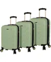 Bcbg 3 Piece Luggage Set In Sage Green