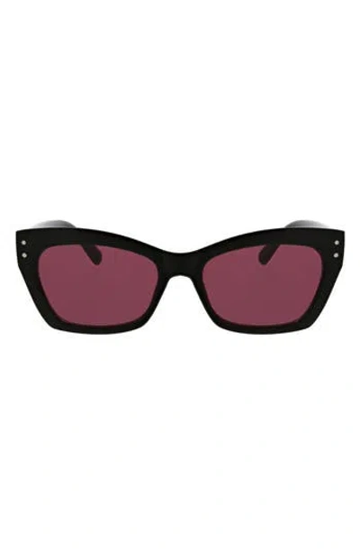 Bcbg 37mm Chunky Catty Square Sunglasses In Black