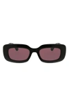 Bcbg 49mm Twist Oval Sunglasses In Black