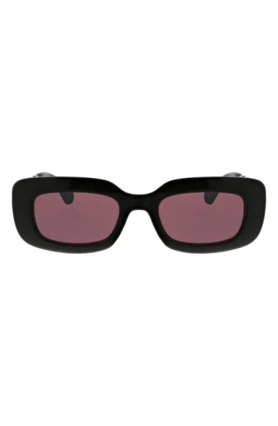 Bcbg 49mm Twist Oval Sunglasses In Black