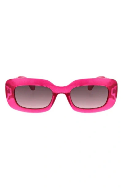 Bcbg 49mm Twist Oval Sunglasses In Pink