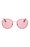 Bcbg 50mm Glitter Rim Round Sunglasses