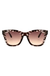 Bcbg 50mm Oversize Peaked Square Sunglasses In Pink Demi