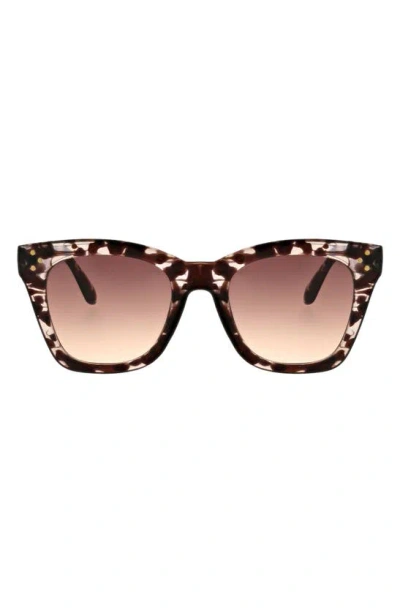 Bcbg 50mm Oversize Peaked Square Sunglasses In Brown