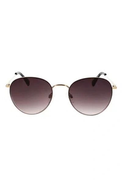 Bcbg 51mm Round Metal Gradient Sunglasses In Brown