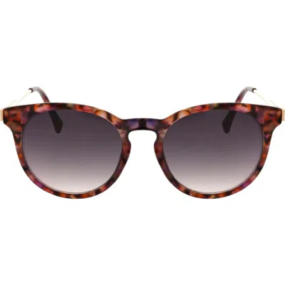 Bcbg 52mm Round Keyhole Sunglasses In Pink Demi