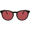 Bcbg 52mm Round Keyhole Sunglasses In Shiny Black