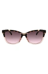 Bcbg 54mm Classic Square Sunglasses In Blush Tort Fade