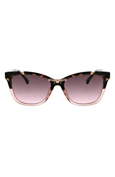 Bcbg 54mm Classic Square Sunglasses In Blush Tort Fade