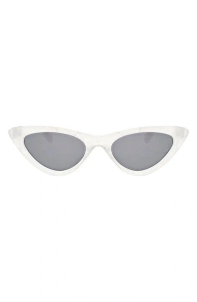 Bcbg 54mm Extreme Cat Eye Sunglasses In White