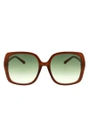 Bcbg 54mm Oversized Square Sunglasses In White