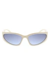 Bcbg 54mm Racer Wrap Sunglasses In White