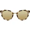 Bcbg 54mm Round Combo Sunglasses In Milky Tokyo Tort + Gold