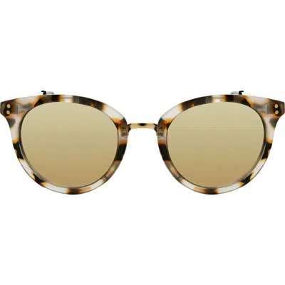 Bcbg 54mm Round Combo Sunglasses In Milky Tokyo Tort + Gold