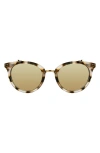 Bcbg 54mm Round Combo Sunglasses In Milky Tokyo Tort/ Lt Gold