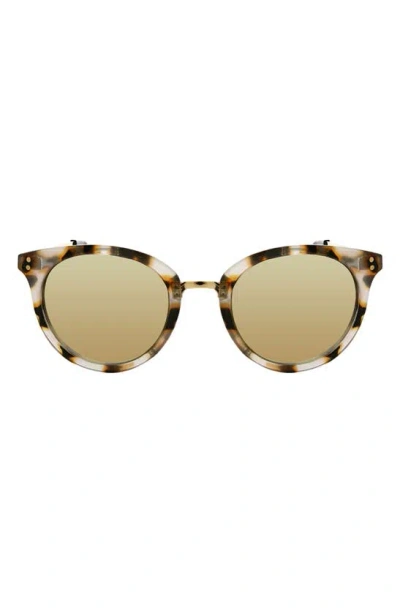 Bcbg 54mm Round Combo Sunglasses In Milky Tokyo Tort/ Lt Gold