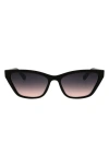 Bcbg 56mm Cat Eye Sunglasses In Black