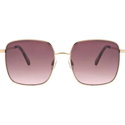 Bcbg 57mm Oversize Metal Frame Sunglasses In Gold
