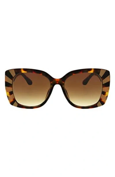 Bcbg 58mm Oversize Butterfly Sunglasses In Brown
