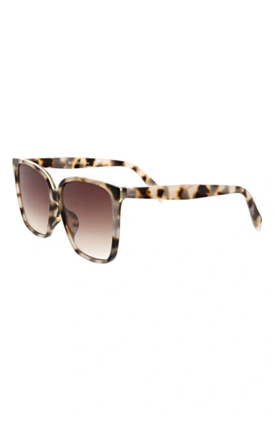 Bcbg 58mm Oversize Square Sunglasses In Milky Brown Demi