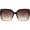 Bcbg 60mm Glam Square Sunglasses In Black