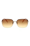 Bcbg 61mm Rimless Rectangle Sunglasses In Gold