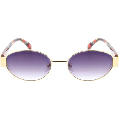 Bcbg 65mm Metal Oval Sunglasses