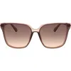Bcbg 65mm Oversize Graident Square Sunglasses In Blush