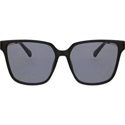 Bcbg 65mm Oversize Graident Square Sunglasses In Shiny Black