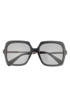 Bcbg 65mm Oversize Square Sunglasses In Black