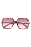 Bcbg 65mm Oversize Square Sunglasses In Purple
