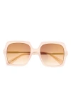 Bcbg 65mm Oversize Square Sunglasses In White