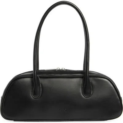Bcbg Angled East/west Shoulder Bag In Black
