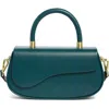 Bcbg Asymmetric Flap Top Handle Bag In Green