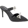 Bcbg Bardia Pointed Toe Mule In Black Satin