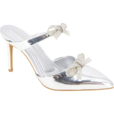 Bcbg Bardia Pointed Toe Mule In Silver