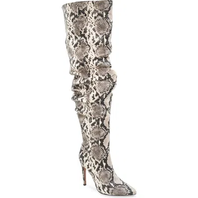 Bcbg Barely Over The Knee Boot In Natural Snake