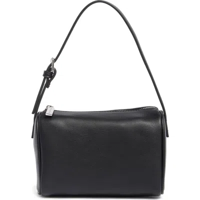 Bcbg Barrel Faux Leather Shoulder Bag In Black