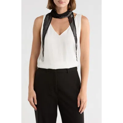 Bcbg Beaded Skinny Scarf In Black