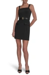 Bcbg Belted Sheath Minidress In Black