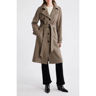 Bcbg Belted Trench Coat In Gray