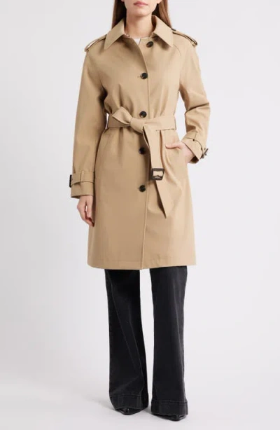Bcbg Belted Trench Coat In Brown