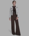 Bcbg Blazer Blouse Wide Leg Pants In Brown