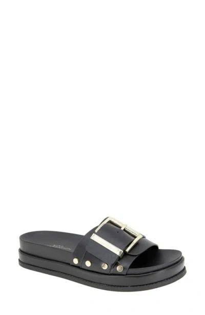 Bcbg Bonas Buckle Slide Sandal In Blue