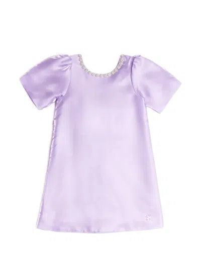 Bcbg Kids' Bow Embellished Dress In Purple