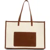 Bcbg Canvas Tote Bag In Brown