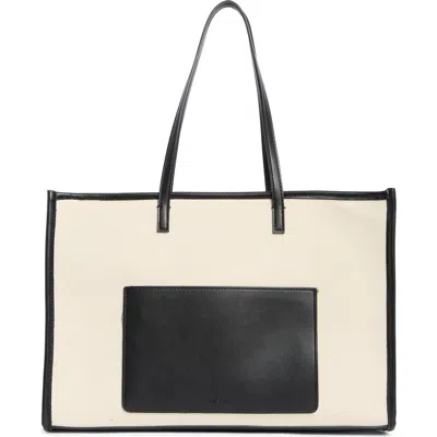 Bcbg Canvas Tote Bag In Black