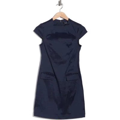 Bcbg Cap Sleeve Shift Dress In Blue