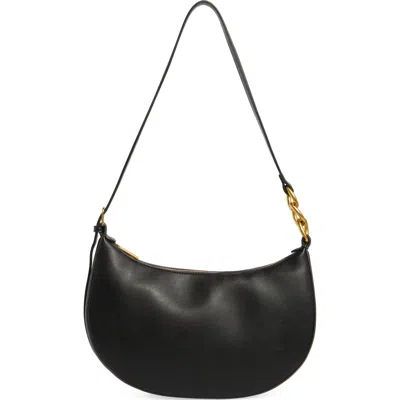Bcbg Chain Detail Crescent Hobo Bag In Black