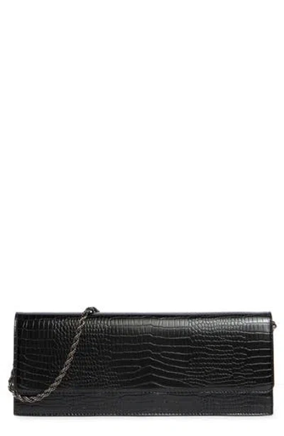 Bcbg Chain Strap East/west Clutch In Black